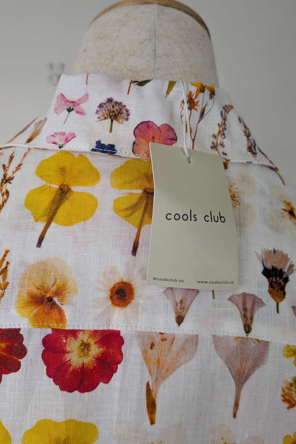 Cools Club 70's Pressed Floral Linen Shirt Size 6 BNWT RRP $99.95