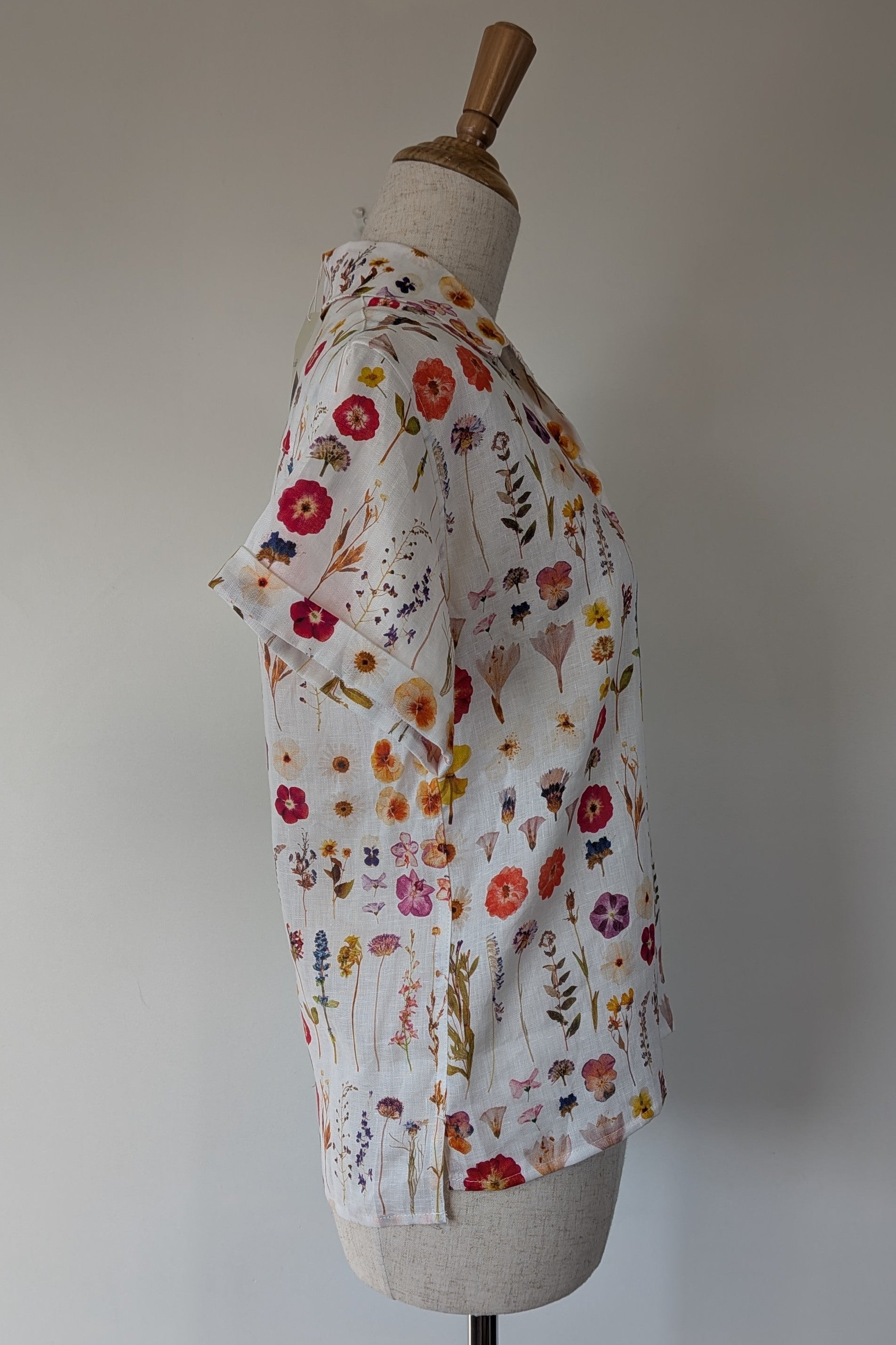 Cools Club 70's Pressed Floral Linen Shirt Size 6 BNWT RRP $99.95