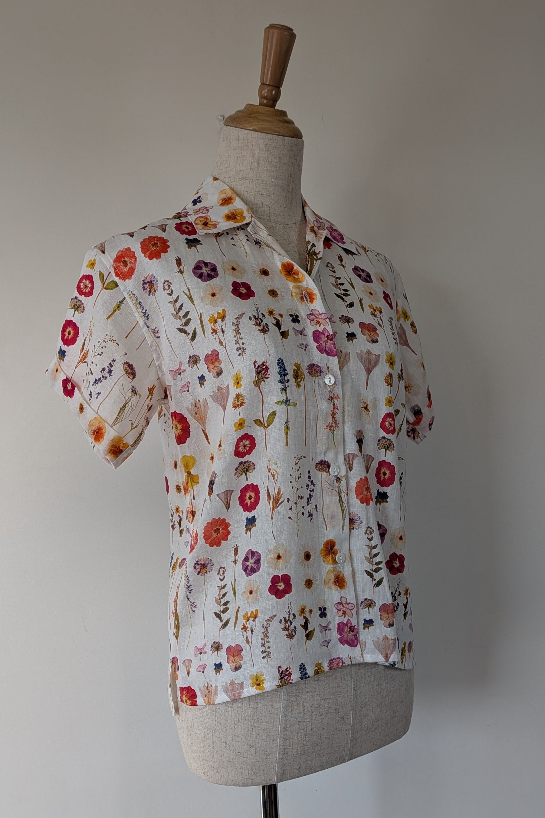 Cools Club 70's Pressed Floral Linen Shirt Size 6 BNWT RRP $99.95