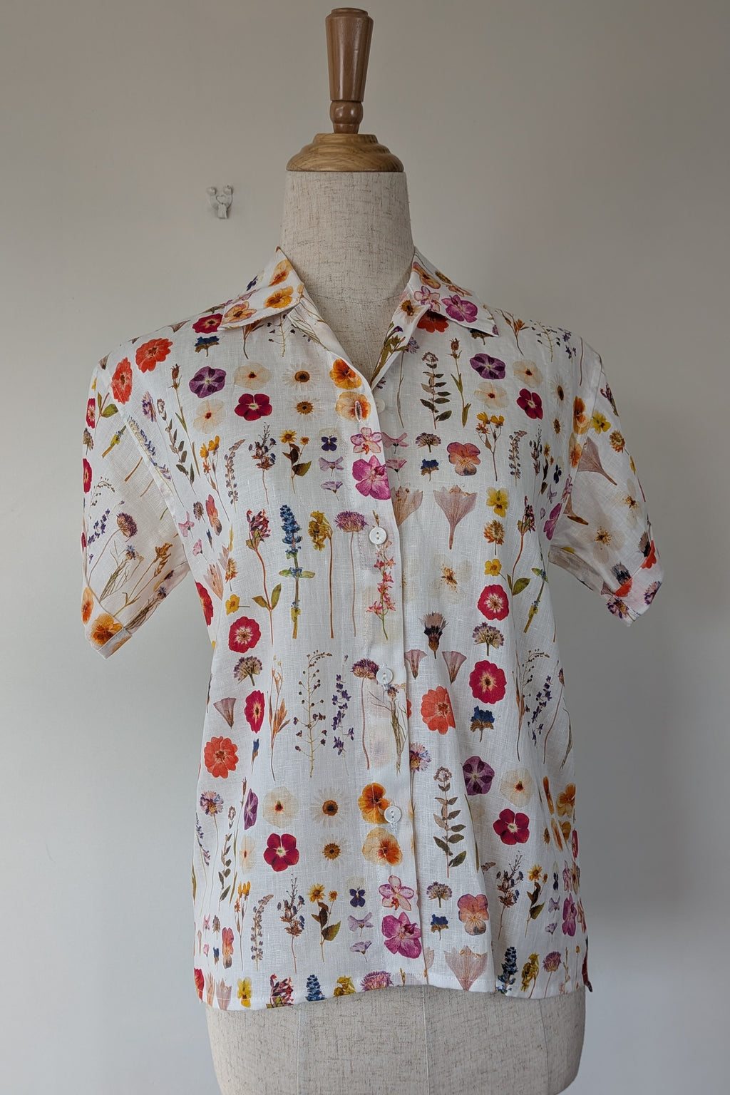 Cools Club 70's Pressed Floral Linen Shirt Size 6 BNWT RRP $99.95