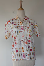 Cools Club 70's Pressed Floral Linen Shirt Size 6 BNWT RRP $99.95