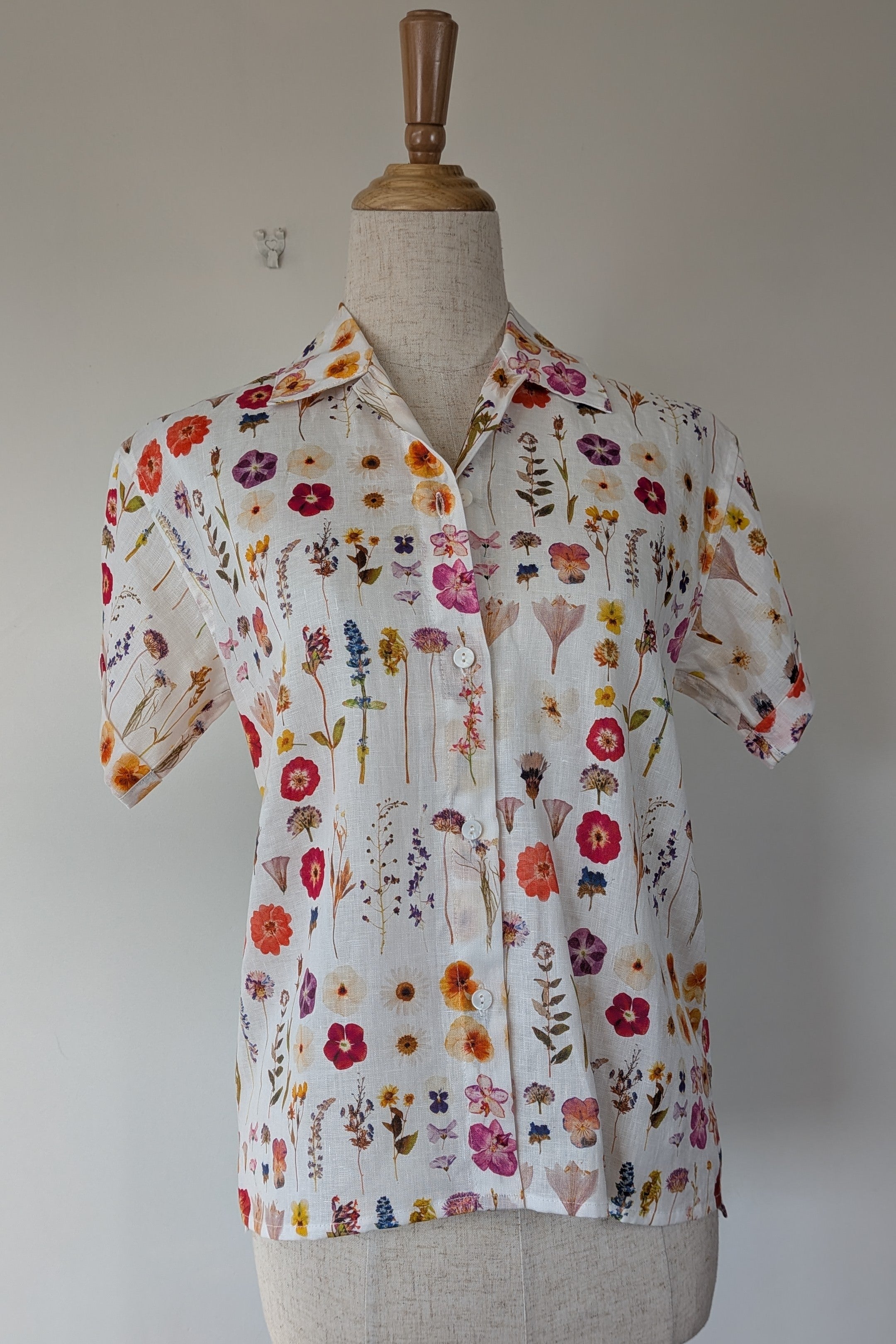 Cools Club 70's Pressed Floral Linen Shirt Size 6 BNWT RRP $99.95
