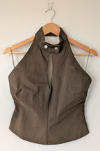 Glassons Mossy Wood Halter Top Size 10 BNWT RRP $39.99