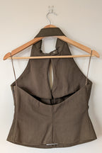 Glassons Mossy Wood Halter Top Size 10 BNWT RRP $39.99