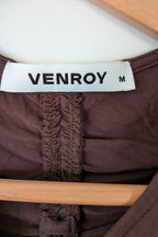Venroy Cut Out Jersey Mini Dress in Dark Cacao Size M BNWT RRP $220
