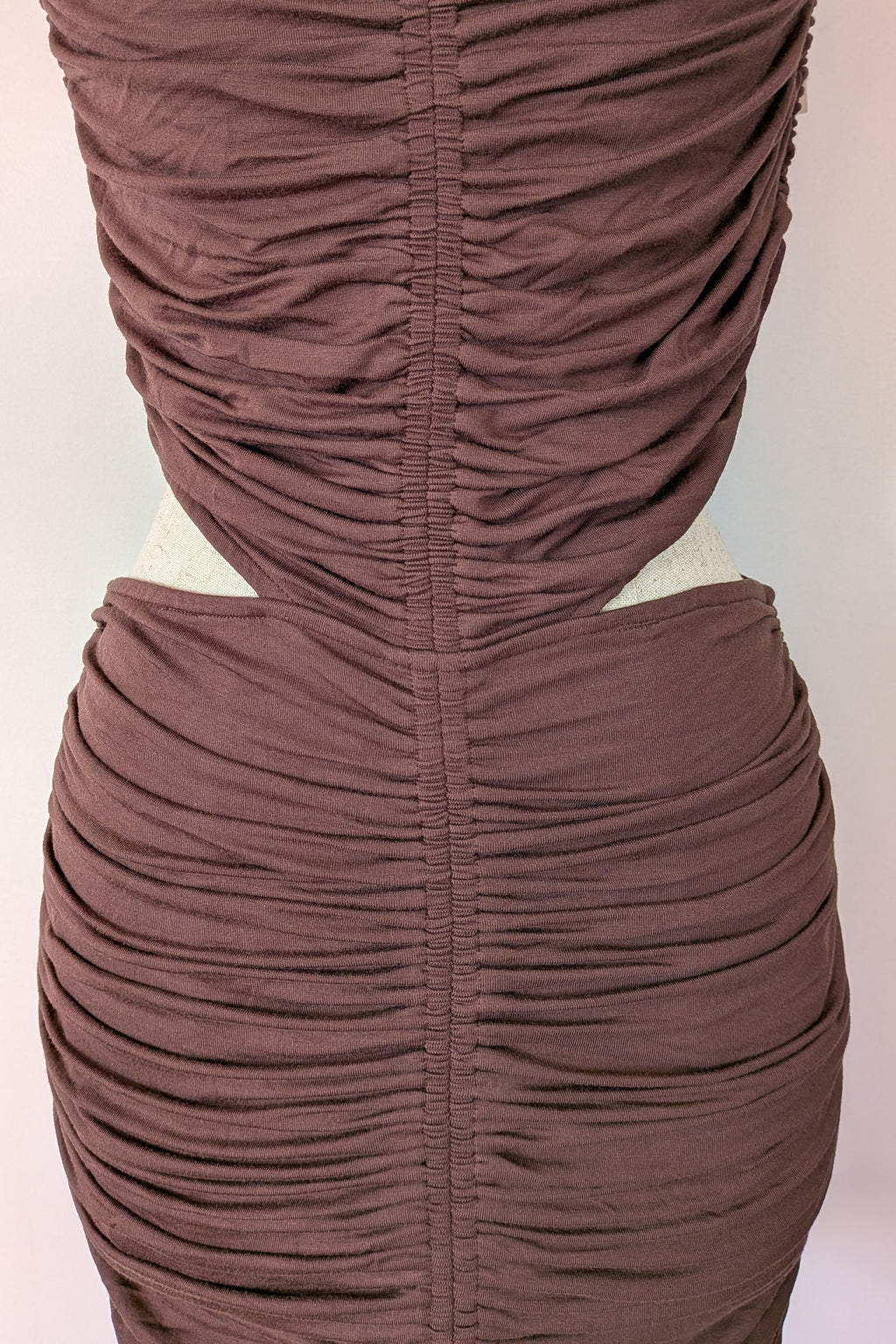Venroy Cut Out Jersey Mini Dress in Dark Cacao Size M BNWT RRP $220