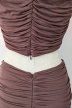 Venroy Cut Out Jersey Mini Dress in Dark Cacao Size M BNWT RRP $220