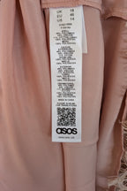 ASOS Lace Midi Dress with Pinny Bodice in Soft Blush Size 18 BNWT RRP $145