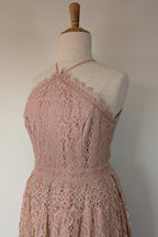 ASOS Lace Midi Dress with Pinny Bodice in Soft Blush Size 18 BNWT RRP $145