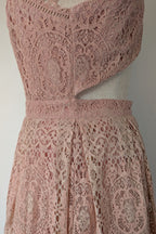 ASOS Lace Midi Dress with Pinny Bodice in Soft Blush Size 18 BNWT RRP $145