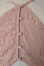 ASOS Lace Midi Dress with Pinny Bodice in Soft Blush Size 18 BNWT RRP $145