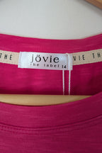 Jövie the Label Sienna Tiered Midi Dress in Fuchsia Pink Size 14 BNWT RRP $99.95