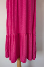 Jövie the Label Sienna Tiered Midi Dress in Fuchsia Pink Size 14 BNWT RRP $99.95