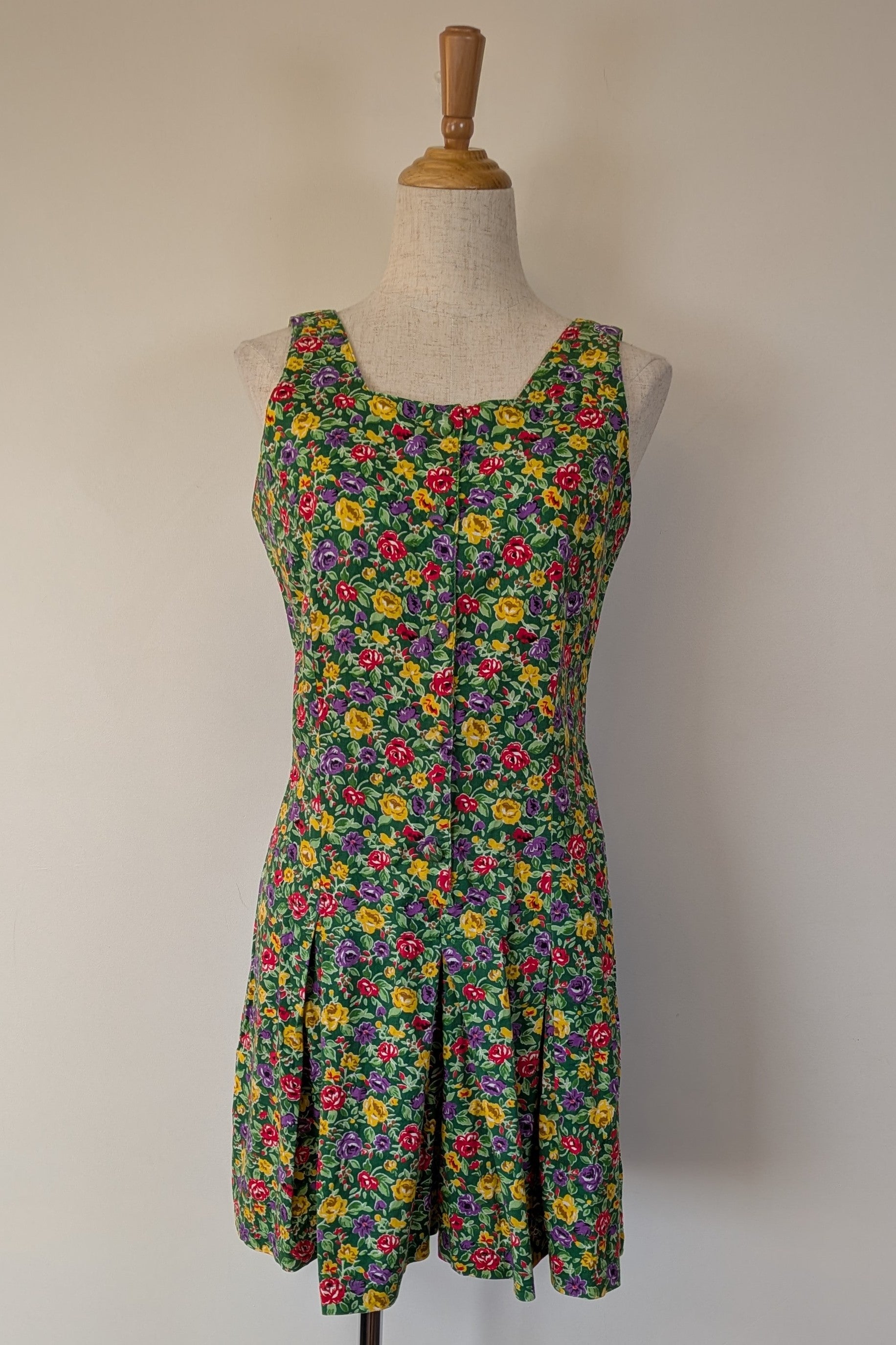 Vintage 80s Mariya Secret Skirt Floral Playsuit Size 8