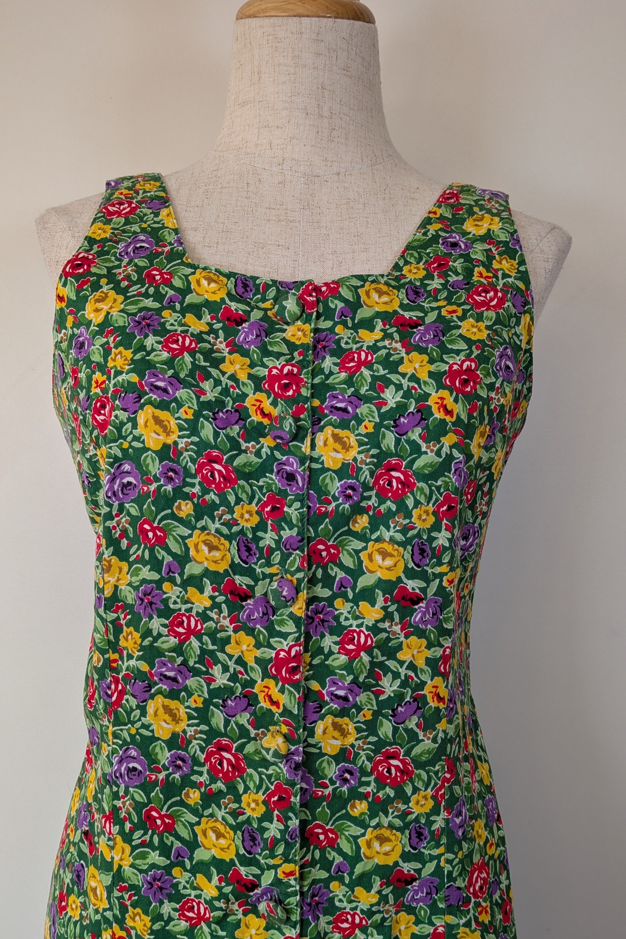 Vintage 80s Mariya Secret Skirt Floral Playsuit Size 8