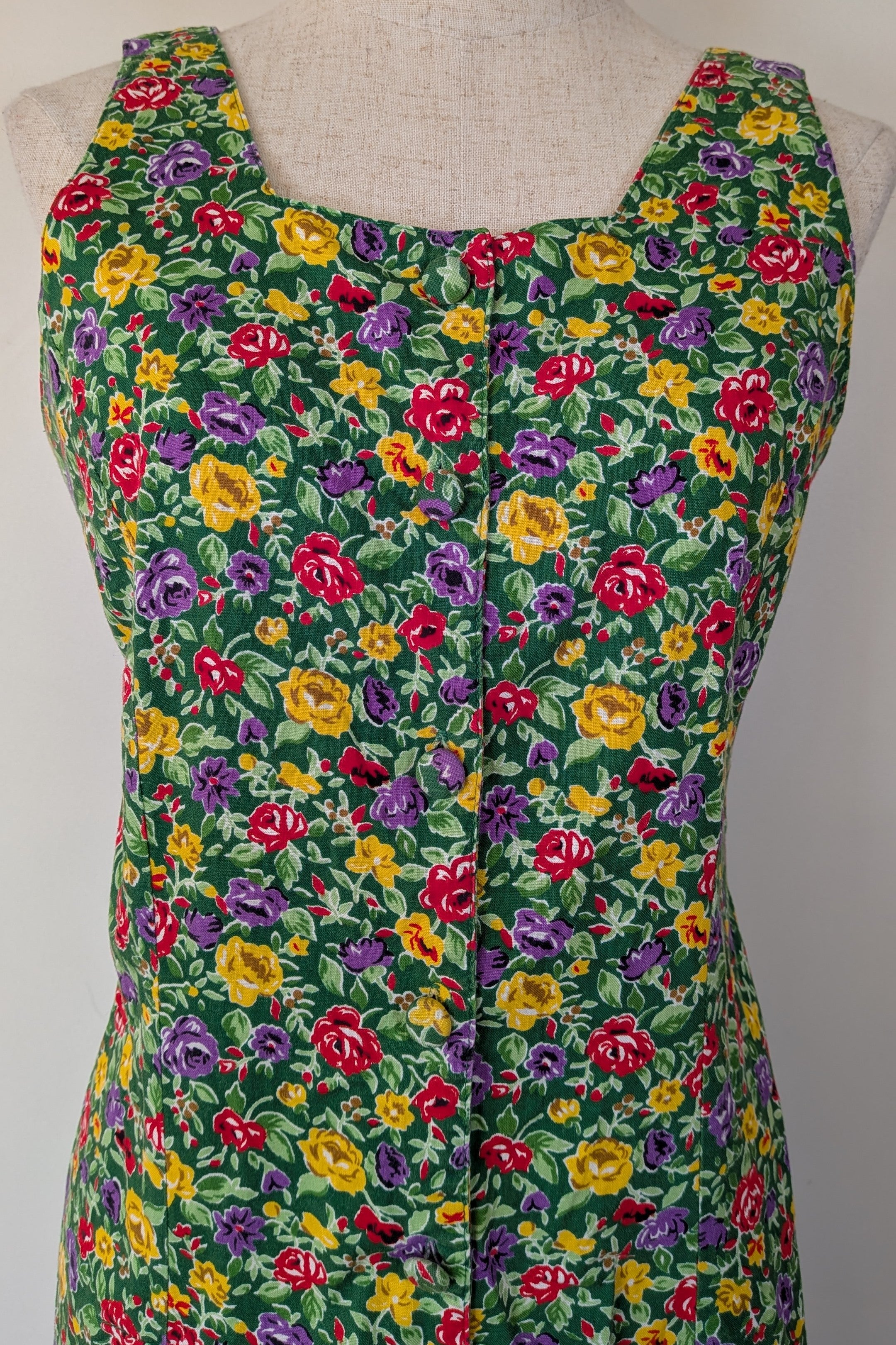 Vintage 80s Mariya Secret Skirt Floral Playsuit Size 8
