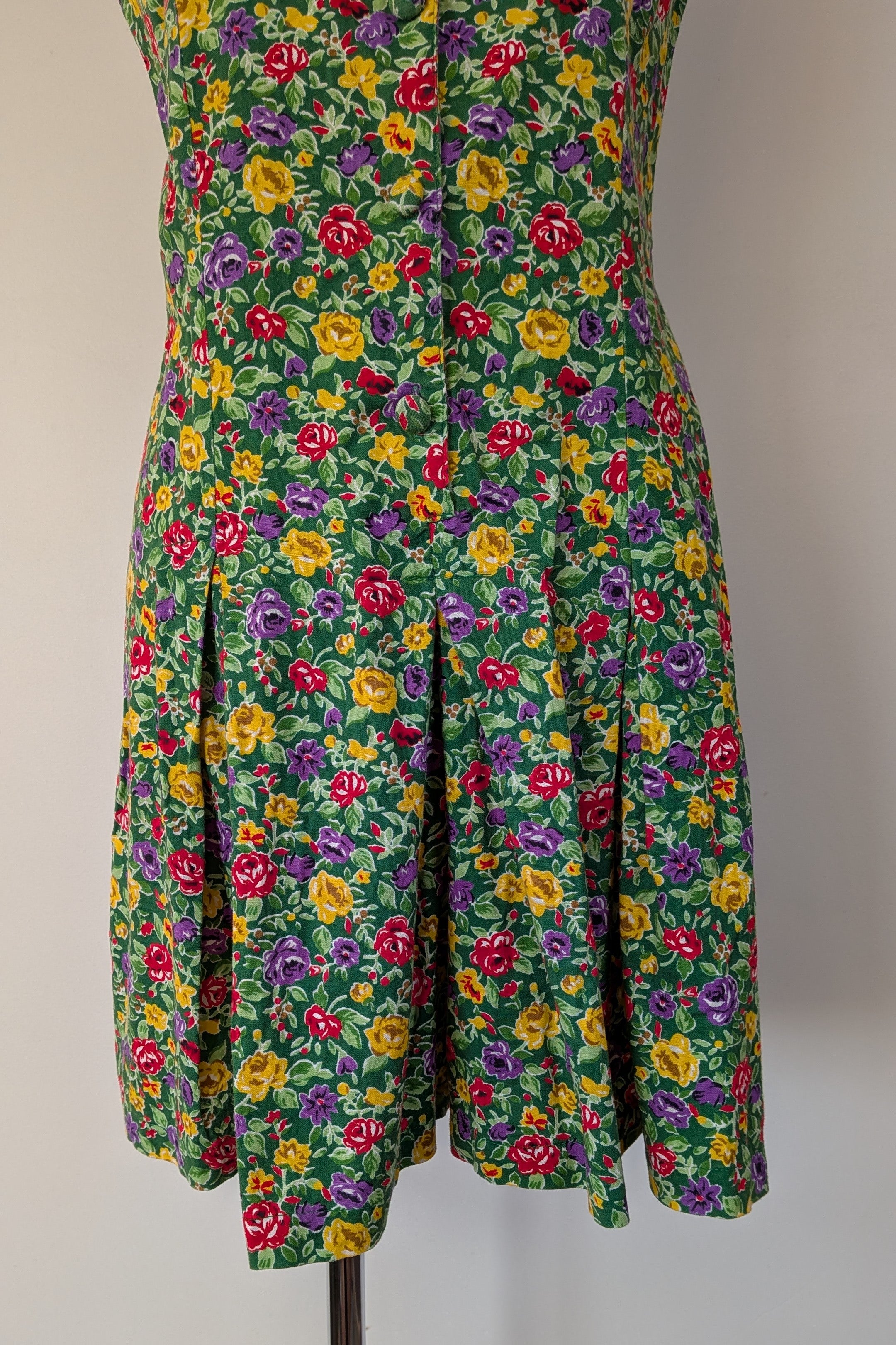Vintage 80s Mariya Secret Skirt Floral Playsuit Size 8