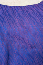 Vintage 90s A Dong Silk Bespoke Purple Jacquard Shift Dress Size M/L