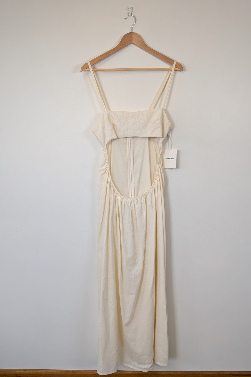 Venroy Scoop Cut Out Maxi Dress in Natural White Size M BNWT RRP $280