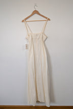 Venroy Scoop Cut Out Maxi Dress in Natural White Size M BNWT RRP $280