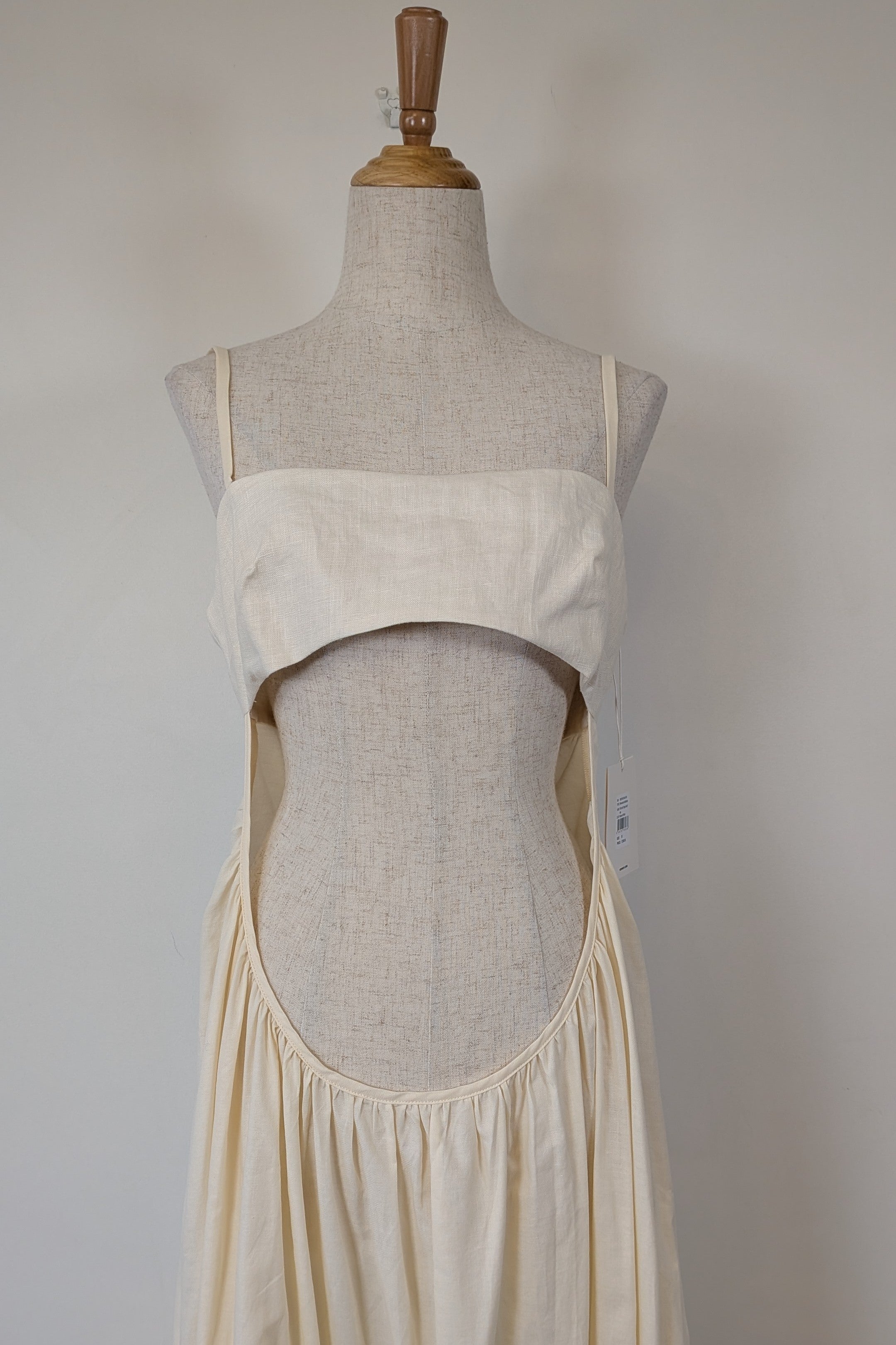 Venroy Scoop Cut Out Maxi Dress in Natural White Size M BNWT RRP $280