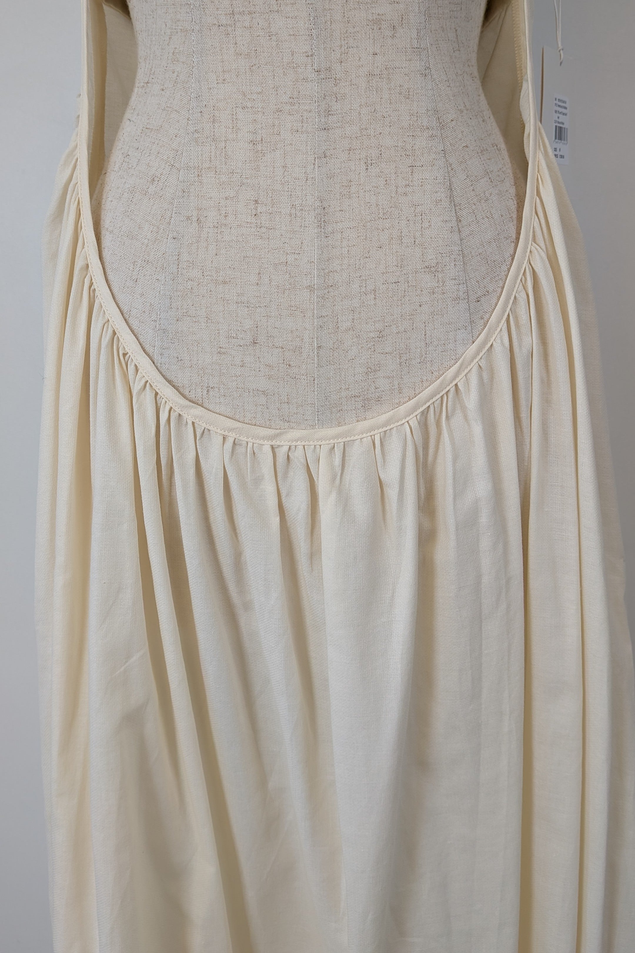 Venroy Scoop Cut Out Maxi Dress in Natural White Size M BNWT RRP $280