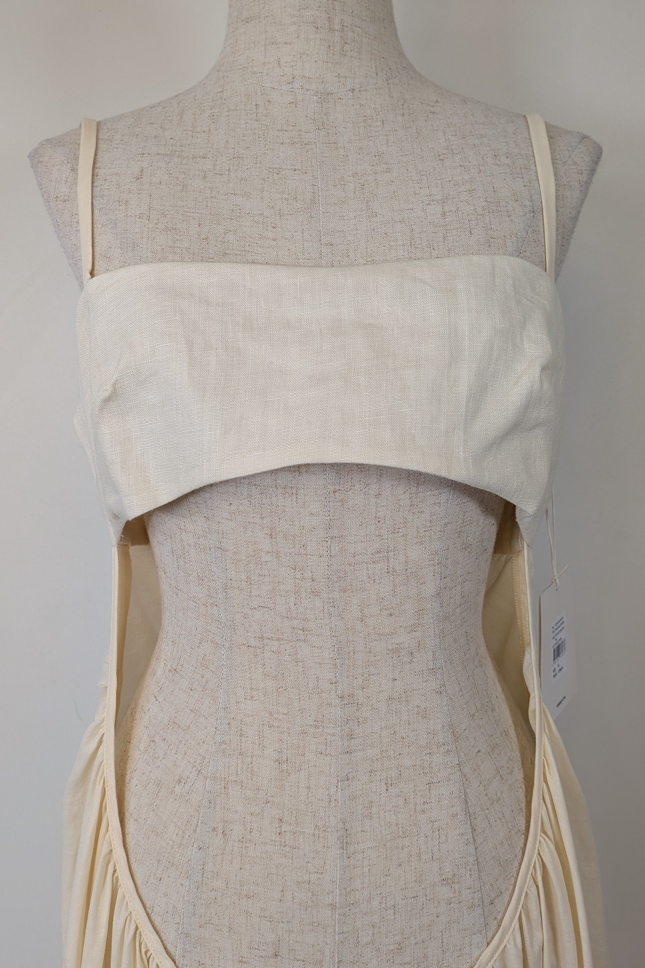 Venroy Scoop Cut Out Maxi Dress in Natural White Size M BNWT RRP $280