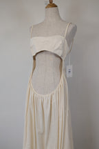 Venroy Scoop Cut Out Maxi Dress in Natural White Size M BNWT RRP $280