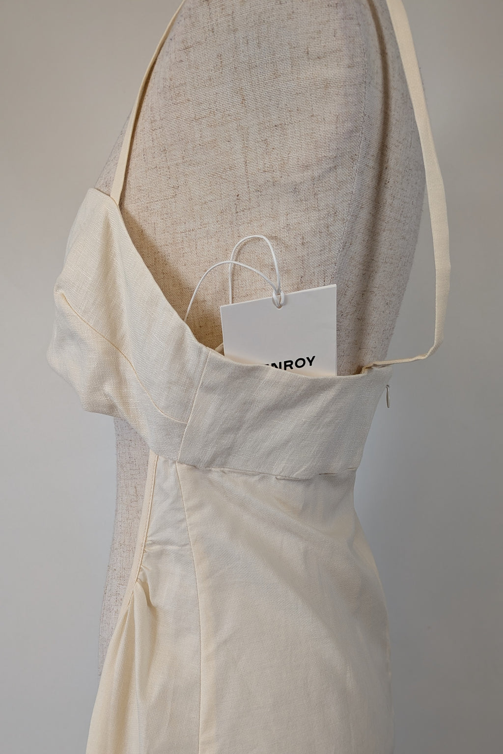 Venroy Scoop Cut Out Maxi Dress in Natural White Size M BNWT RRP $280