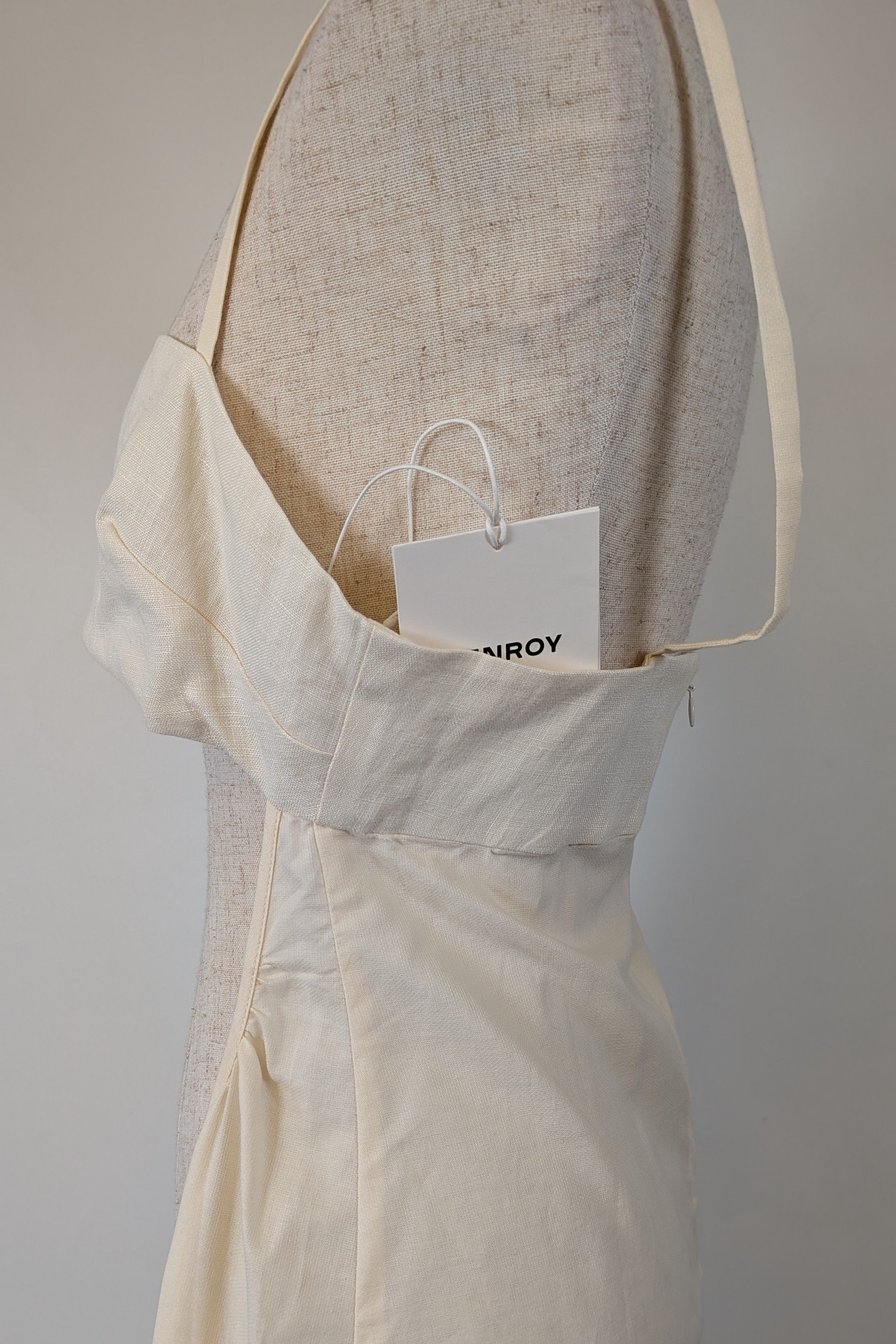Venroy Scoop Cut Out Maxi Dress in Natural White Size M BNWT RRP $280