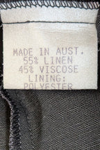 Vintage 90s Classics GS Black Linen Blend Coquette Shift Dress Size 10