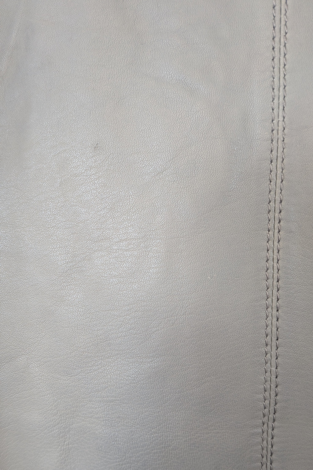 Belair Paris ROSE Grey Lambskin Leather & Knit Shift Mini Dress Size 8