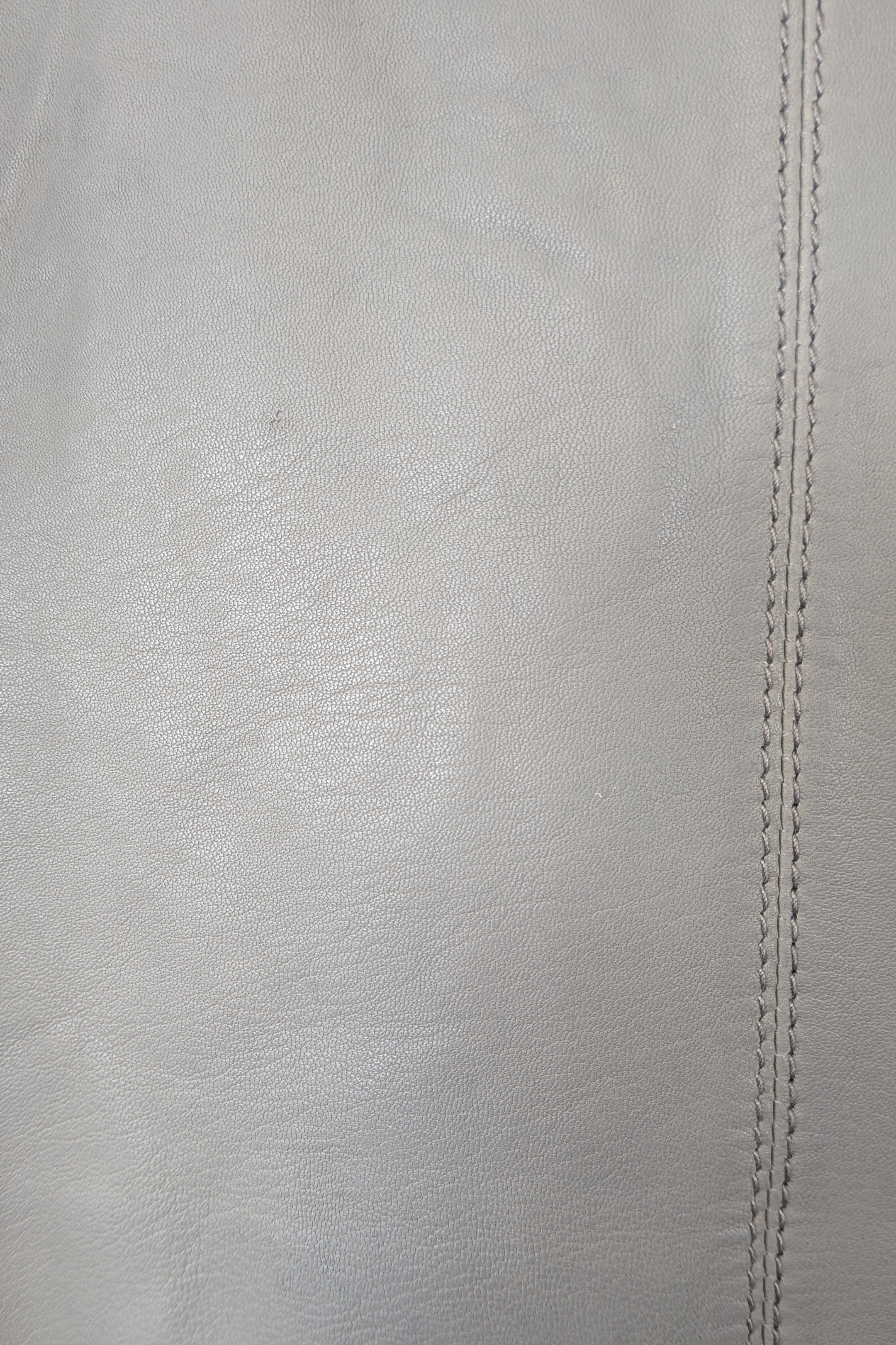 Belair Paris ROSE Grey Lambskin Leather & Knit Shift Mini Dress Size 8