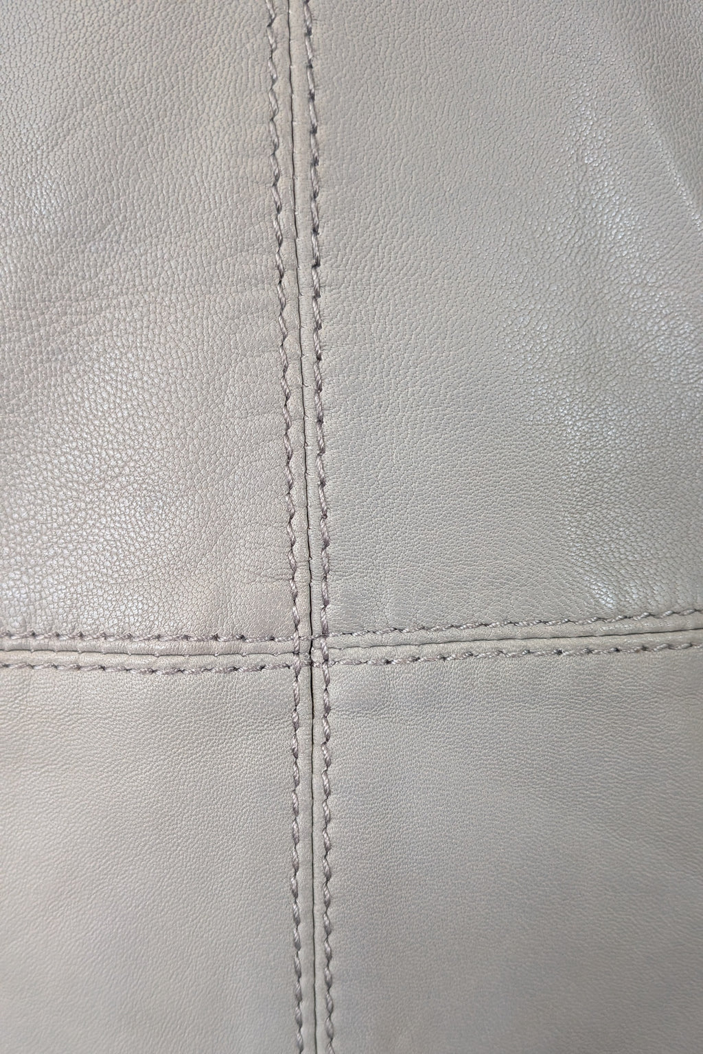 Belair Paris ROSE Grey Lambskin Leather & Knit Shift Mini Dress Size 8
