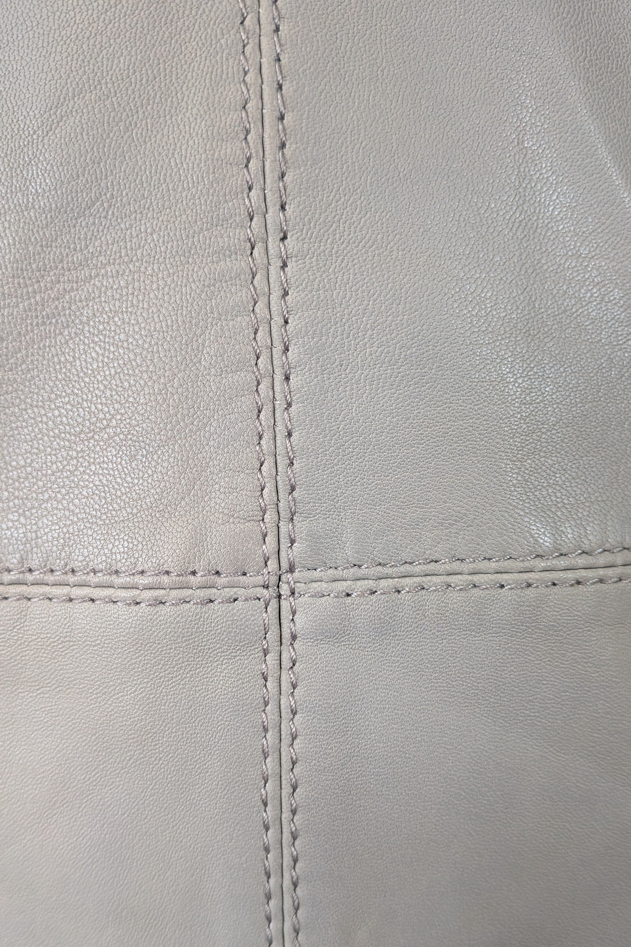 Belair Paris ROSE Grey Lambskin Leather & Knit Shift Mini Dress Size 8
