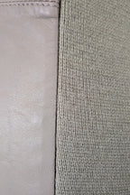 Belair Paris ROSE Grey Lambskin Leather & Knit Shift Mini Dress Size 8