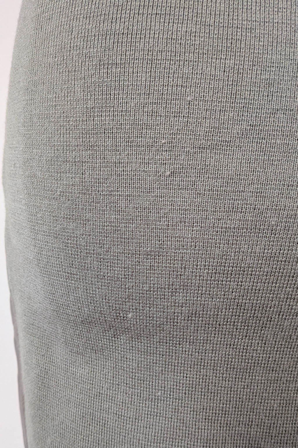Belair Paris ROSE Grey Lambskin Leather & Knit Shift Mini Dress Size 8