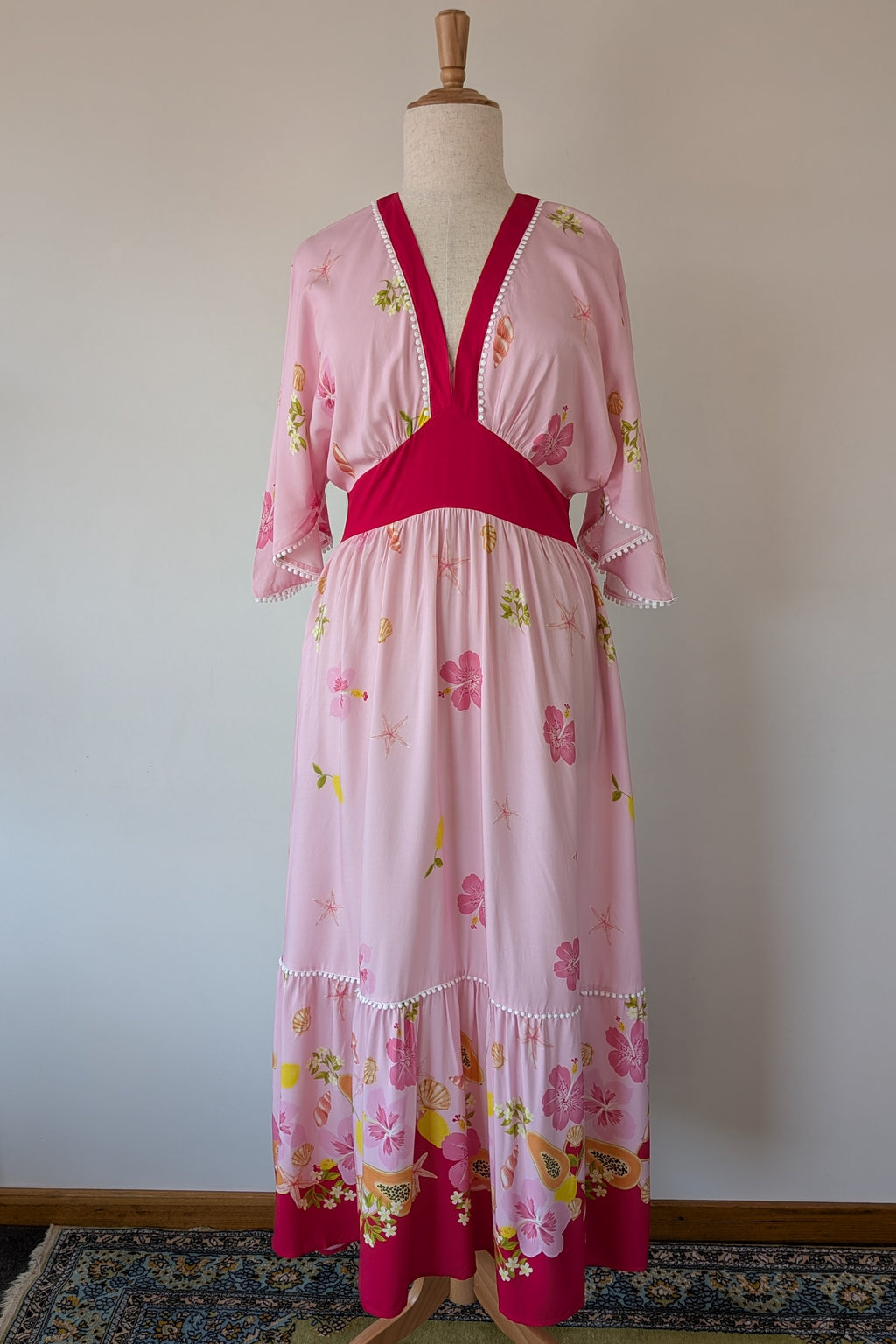 New U Collection Tropical Floral Maxi Dress Size 16 BNWT RRP $89.95