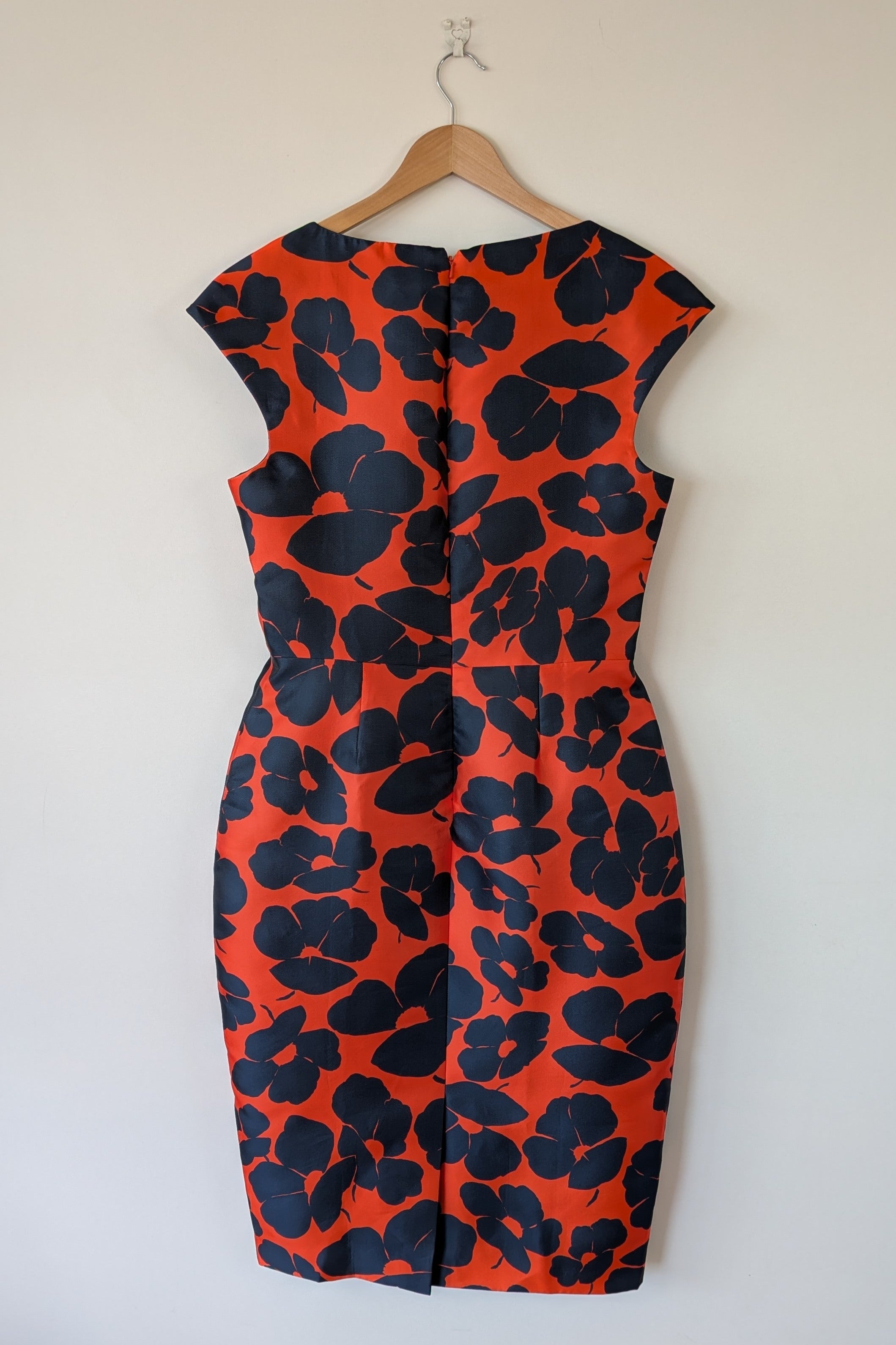 Lela Rose Floral Print Duchesse Satin Dress Size 16 BNWT RRP $2,535