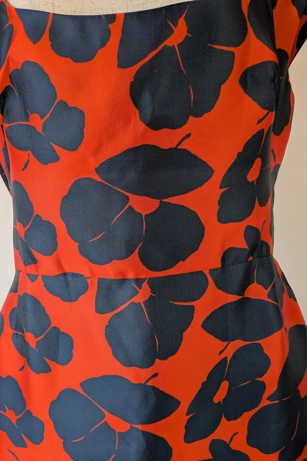 Lela Rose Floral Print Duchesse Satin Dress Size 16 BNWT RRP $2,535