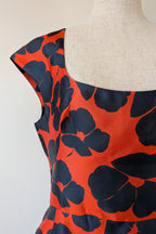 Lela Rose Floral Print Duchesse Satin Dress Size 16 BNWT RRP $2,535