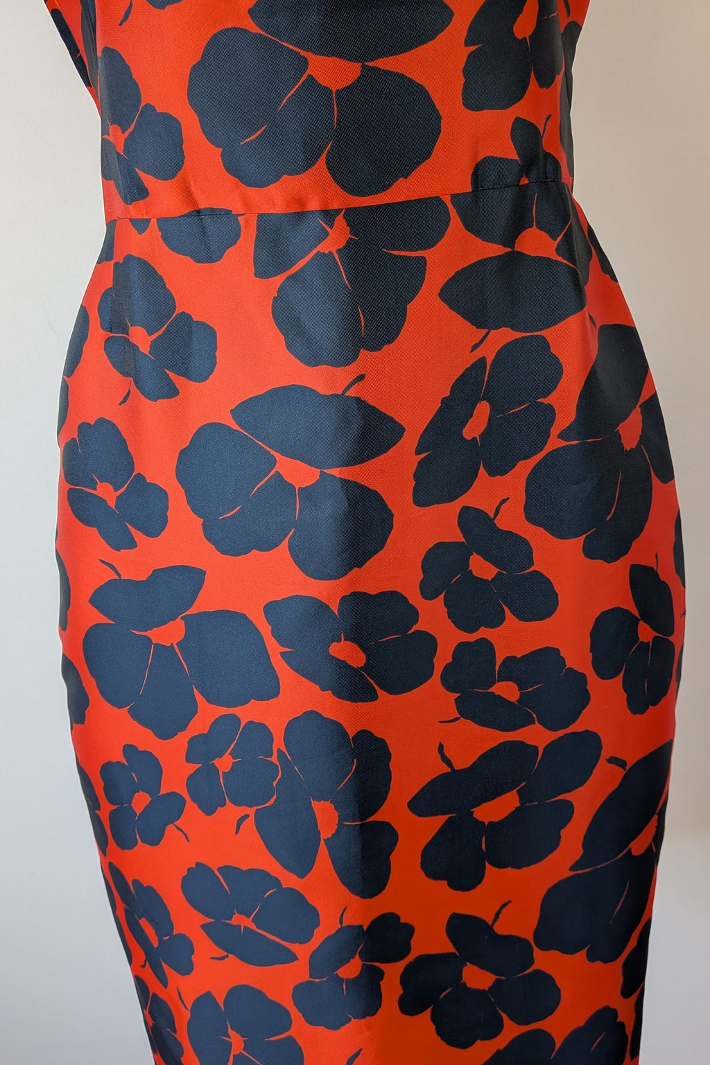 Lela Rose Floral Print Duchesse Satin Dress Size 16 BNWT RRP $2,535