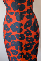 Lela Rose Floral Print Duchesse Satin Dress Size 16 BNWT RRP $2,535