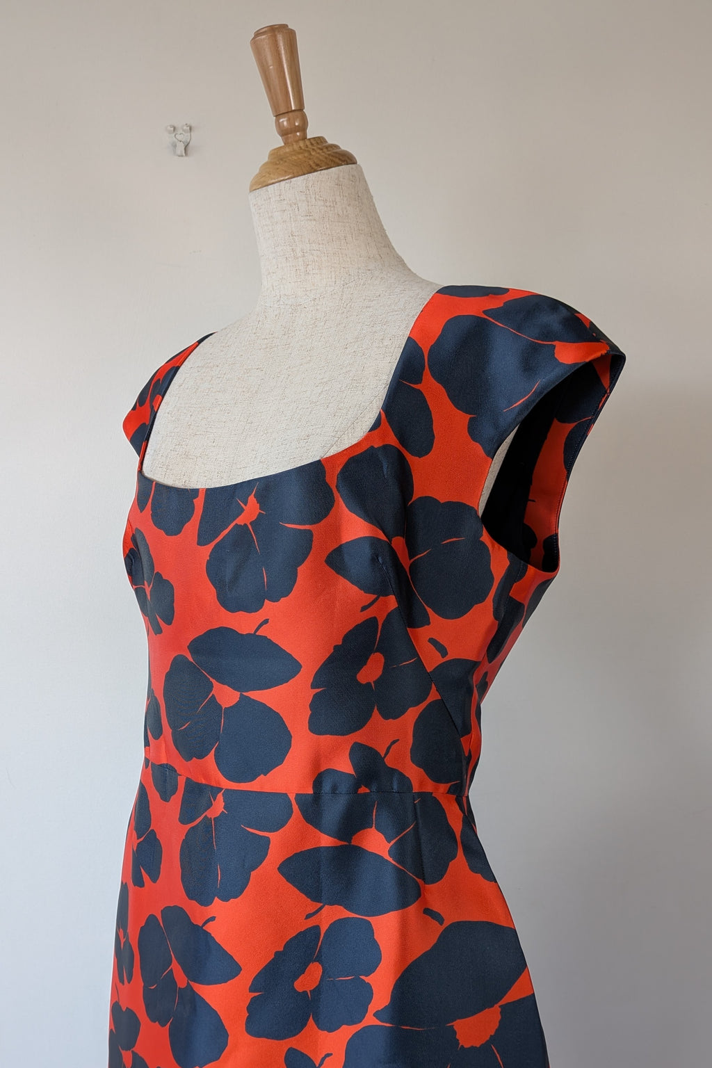 Lela Rose Floral Print Duchesse Satin Dress Size 16 BNWT RRP $2,535