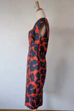 Lela Rose Floral Print Duchesse Satin Dress Size 16 BNWT RRP $2,535