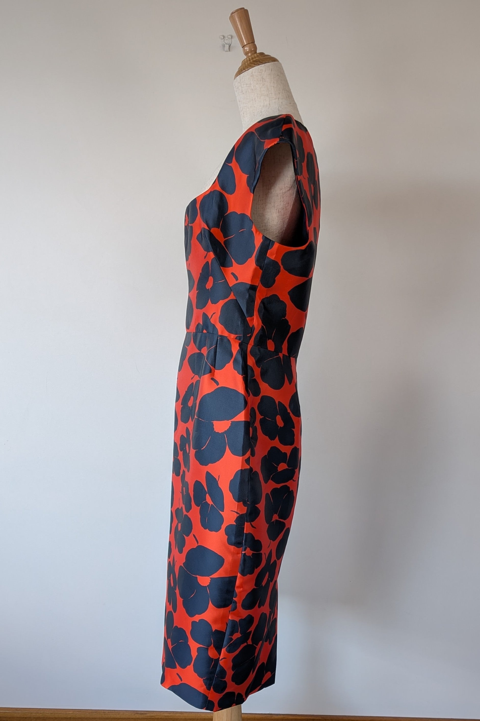 Lela Rose Floral Print Duchesse Satin Dress Size 16 BNWT RRP $2,535