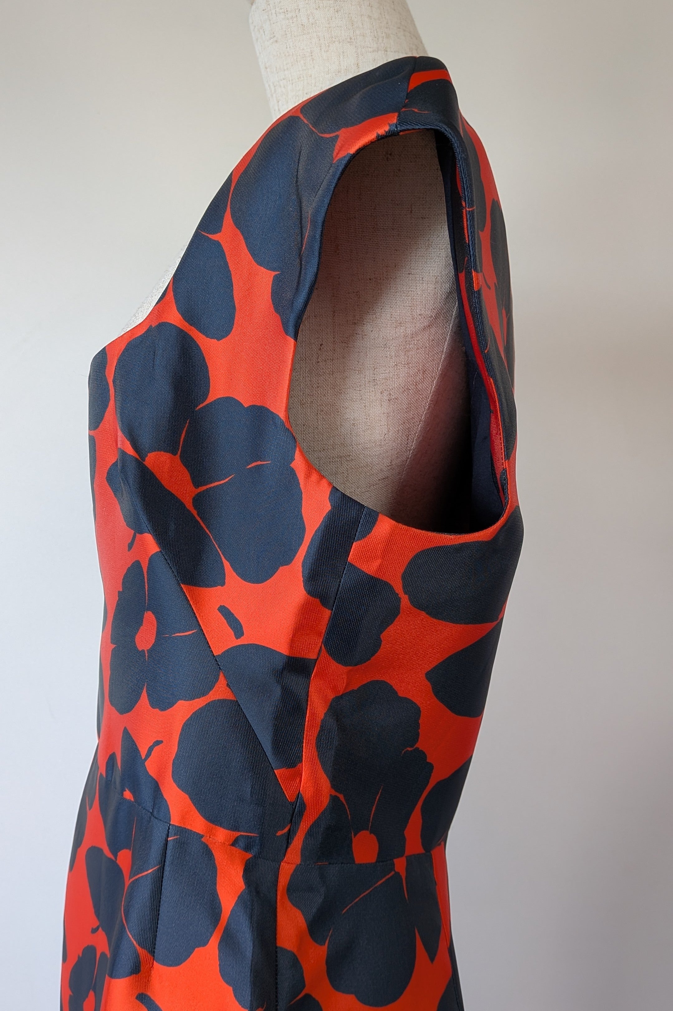 Lela Rose Floral Print Duchesse Satin Dress Size 16 BNWT RRP $2,535