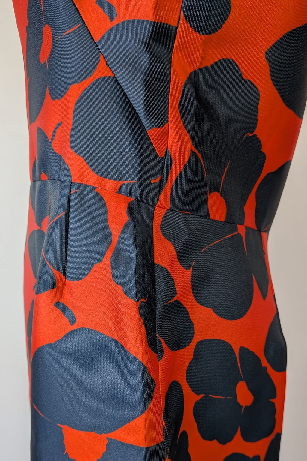 Lela Rose Floral Print Duchesse Satin Dress Size 16 BNWT RRP $2,535