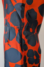 Lela Rose Floral Print Duchesse Satin Dress Size 16 BNWT RRP $2,535