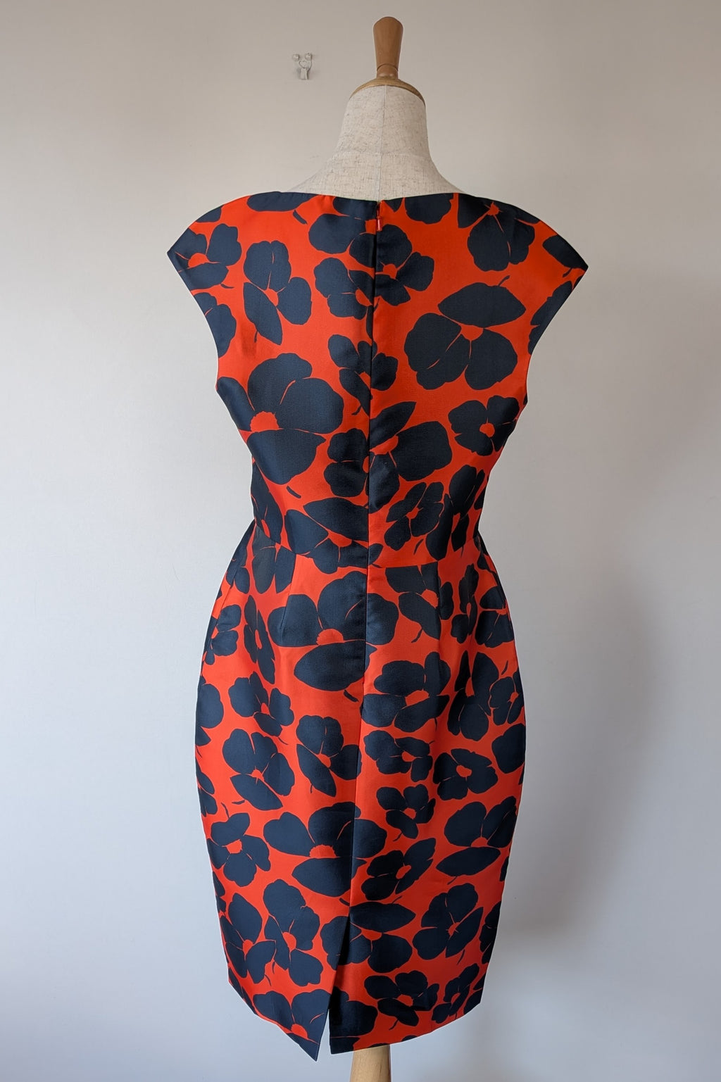 Lela Rose Floral Print Duchesse Satin Dress Size 16 BNWT RRP $2,535